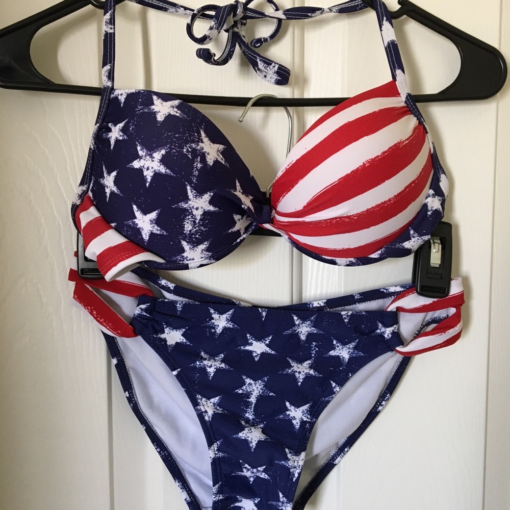 American flag print bikini